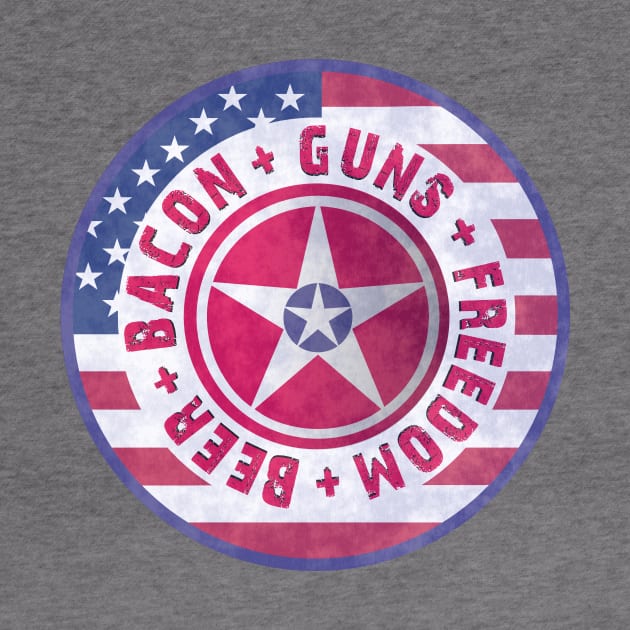 Beer Bacon Guns Freedom by ahgee